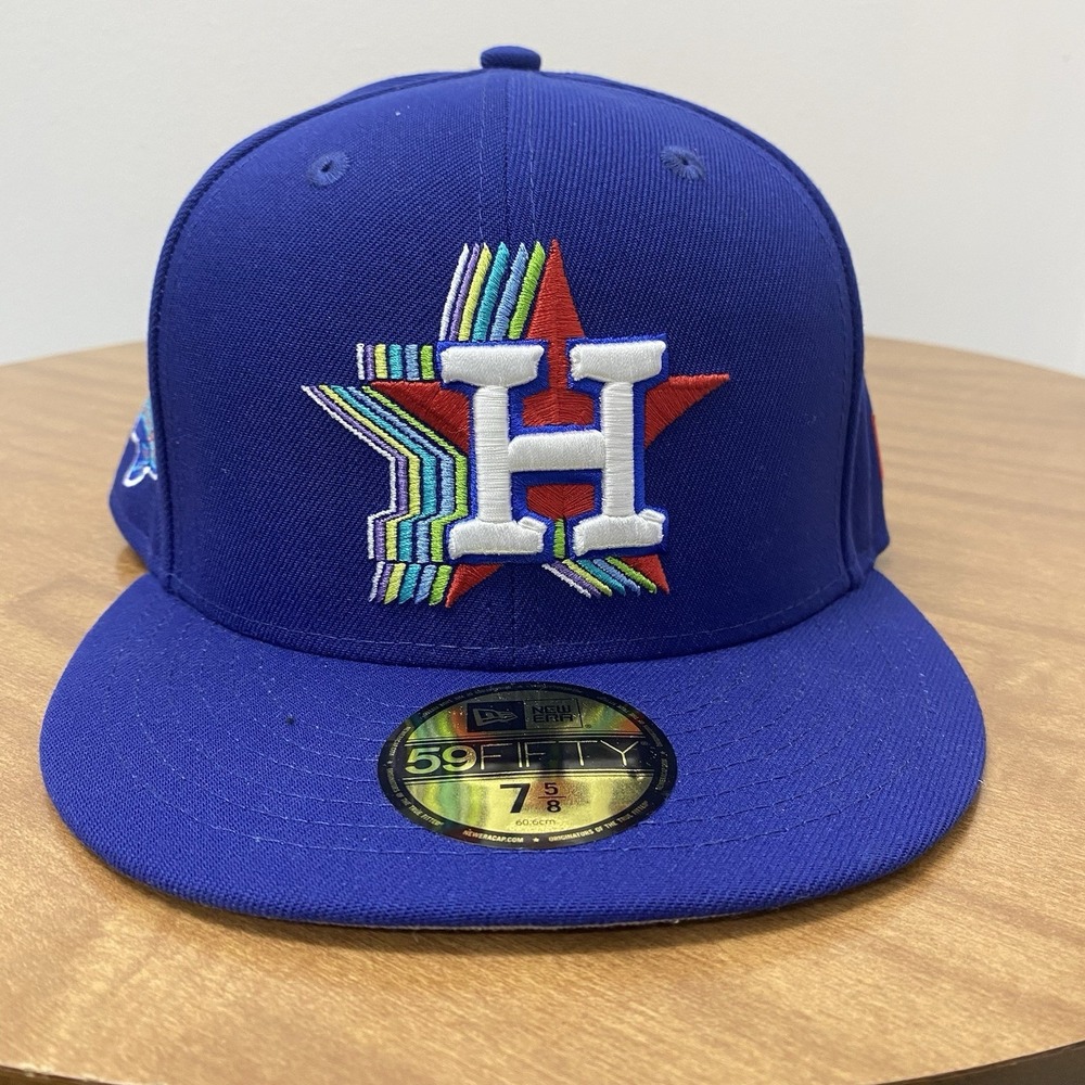 New Era Houston Astros Cobalt Blue 45th Anniversary Patch‎ 59Fifty Hat 7 5/8